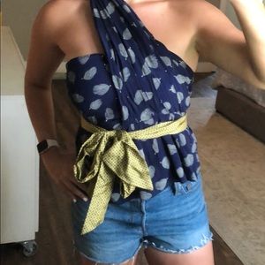 Anthropologie One Shoulder/Belted Top!